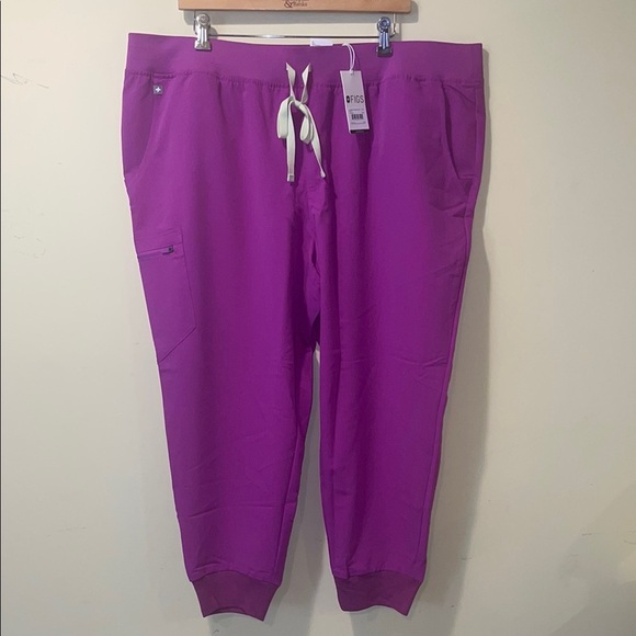 Womens New Figs Zamora Jogger Scrub Pants Purple Jolt Plus Size 4XLP 6XLR - Picture 1 of 6